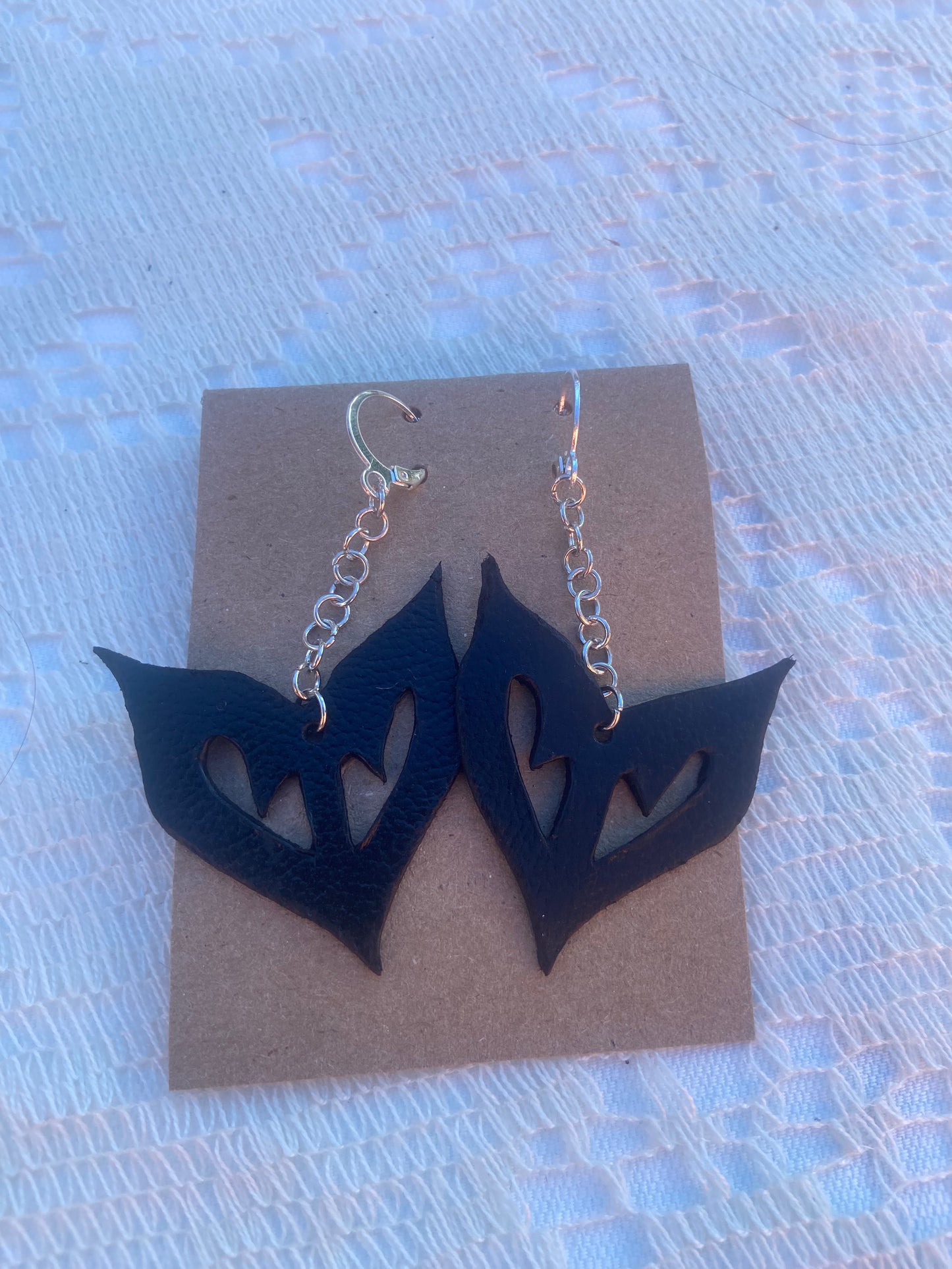 Stark heart earrings